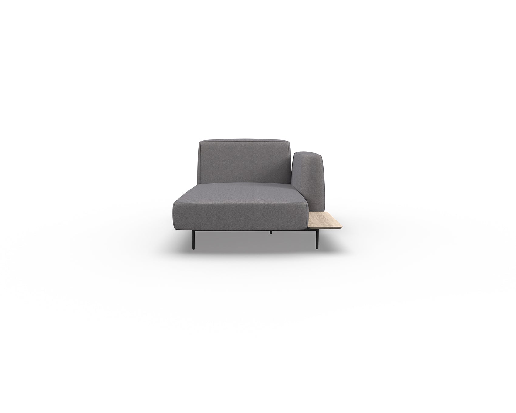 Noon Sofa Right Chaise with Shelf